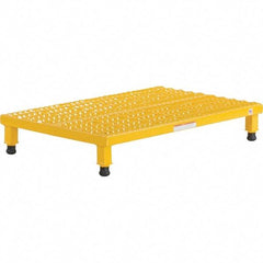 Vestil - 5" High x 24" Wide x 36" Deep, Yellow Step Stand - Steel, 500 Lb Capacity - A1 Tooling