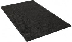 PRO-SAFE - 5 Ft. Long x 3 Ft. Wide, Poly Blended Carpet Surface, Ribbed Entrance Matting - 5/16 Inch Thick, Indoor, Medium Traffic, Vinyl, Gray - A1 Tooling