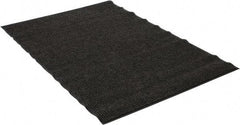 PRO-SAFE - 6 Ft. Long x 4 Ft. Wide, Poly Blended Carpet Surface, Ribbed Entrance Matting - 5/16 Inch Thick, Indoor, Medium Traffic, Vinyl, Gray - A1 Tooling