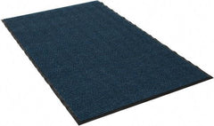 PRO-SAFE - 5 Ft. Long x 3 Ft. Wide, Poly Blended Carpet Surface, Chevron Ribbed Entrance Matting - 5/16 Inch Thick, Indoor, Medium Traffic, Vinyl, Blue, 4 Edged Side - A1 Tooling