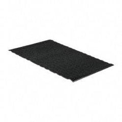 PRO-SAFE - 6 Ft. Long x 4 Ft. Wide, Poly Blended Carpet Surface, Chevron Ribbed Entrance Matting - 5/16 Inch Thick, Indoor, Medium Traffic, Vinyl, Charcoal, 4 Edged Side - A1 Tooling