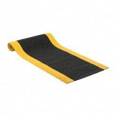 PRO-SAFE - 6' Long x 2' Wide, Dry Environment, Anti-Fatigue Matting - Black with Yellow Borders, Urethane with Vinyl Sponge Base, Beveled on 4 Sides - A1 Tooling