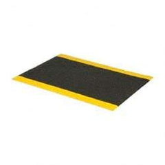 PRO-SAFE - 4' Long x 3' Wide, Dry Environment, Anti-Fatigue Matting - Black with Yellow Borders, Urethane with Vinyl Sponge Base, Beveled on 4 Sides - A1 Tooling