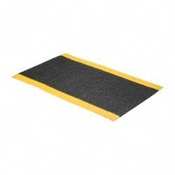 PRO-SAFE - 5' Long x 3' Wide, Dry Environment, Anti-Fatigue Matting - Black with Yellow Borders, Urethane with Vinyl Sponge Base, Beveled on 4 Sides - A1 Tooling