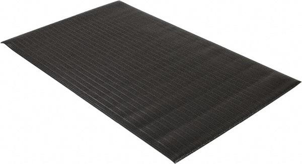 PRO-SAFE - 5' Long x 3' Wide, Dry Environment, Anti-Fatigue Matting - Black, Vinyl with Vinyl Sponge Base, Beveled on 4 Sides - A1 Tooling