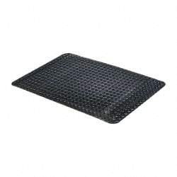 PRO-SAFE - 3' Long x 2' Wide, Dry Environment, Anti-Fatigue Matting - Black, Vinyl with Vinyl Sponge Base, Beveled on 4 Sides - A1 Tooling