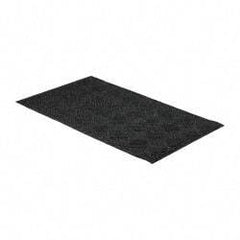 PRO-SAFE - 5 Ft. Long x 3 Ft. Wide, Poly Blended Carpet Surface, Raised Diamond Pattern Entrance Matting - 1/4 Inch Thick, Indoor, Heavy Traffic, Recycled Rubber, Black - A1 Tooling