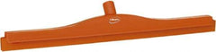 Vikan - 24" Rubber Blade Floor Squeegee - Double Edge, Orange, Plastic Holder - A1 Tooling