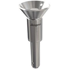 ‎3/8″ Pin Diameter, 1-1/2″ Grip Length, Marine Hitch Recessed Button Handle Kwik-Lok Pin, Stainless Steel