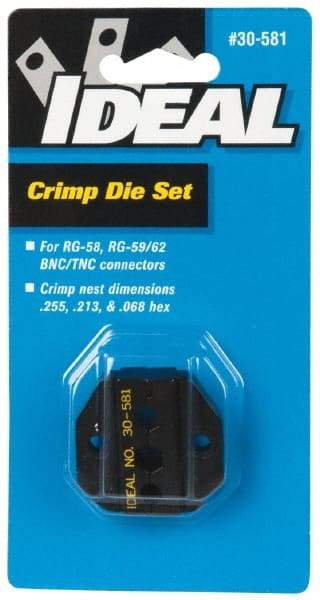 Ideal - RG-58, RG-59/62 Crimping Die Set - Use with Crimpmaster Ratcheting Crimp Tool - A1 Tooling