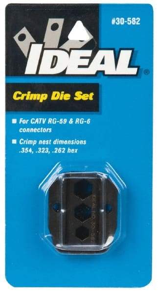 Ideal - RG-59, RG-6 Crimping Die Set - Use with Crimpmaster Ratcheting Crimp Tool - A1 Tooling