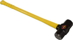 NUPLA - 12 Lb Head, Sledge Hammer - Steel Head, 2-1/2" Face Diam, Fiberglass Handle - A1 Tooling