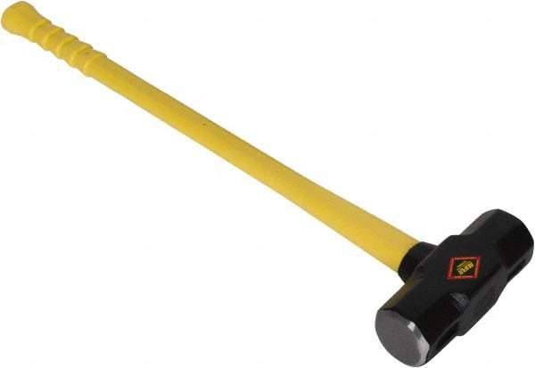 NUPLA - 16 Lb Head, Sledge Hammer - Steel Head, 2-7/8" Face Diam, Fiberglass Handle - A1 Tooling