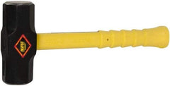 NUPLA - 10 Lb Head, 16" Long Sledge Hammer - Steel Head, 2-1/2" Face Diam, Fiberglass Handle - A1 Tooling