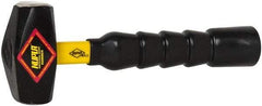 NUPLA - 2 Lb Head, 10" Long Drilling Hammer - Steel Head, 1-1/4" Face Diam, Fiberglass Handle - A1 Tooling