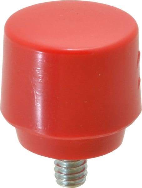 NUPLA - 1" Face Diam, Grade Medium, Red Hammer Tip/Face - Plastic - A1 Tooling