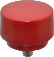 NUPLA - 1-1/2" Face Diam, Grade Medium, Red Hammer Tip/Face - Plastic - A1 Tooling