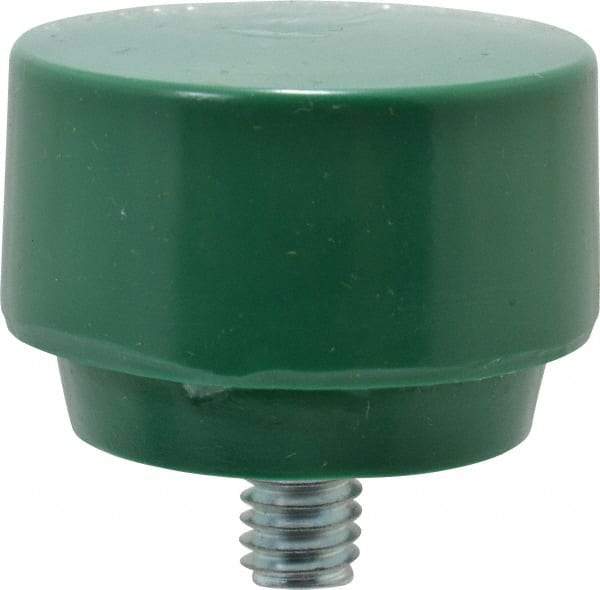 NUPLA - 1-1/2" Face Diam, Grade Tough, Green Hammer Tip/Face - Plastic - A1 Tooling