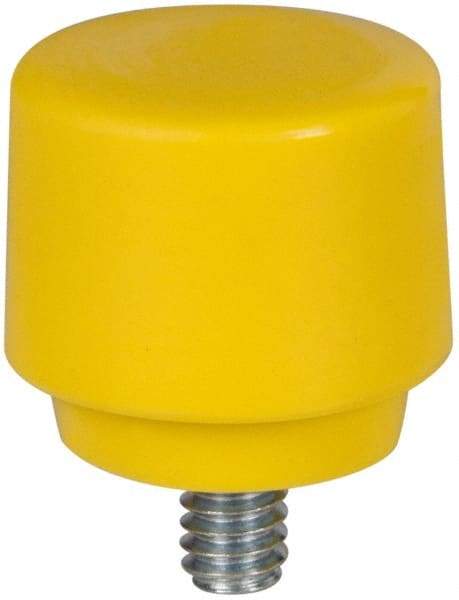 NUPLA - 1" Face Diam, Grade Extra Hard, Yellow Hammer Tip/Face - Plastic - A1 Tooling