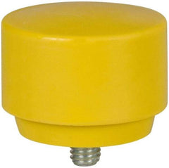 NUPLA - 2" Face Diam, Grade Extra Hard, Yellow Hammer Tip/Face - Plastic - A1 Tooling