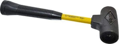 NUPLA - 16 oz Head 1-1/2" Face Diam Composite Rubber Dead Blow Hammer without Faces - Fiberglass Handle - A1 Tooling