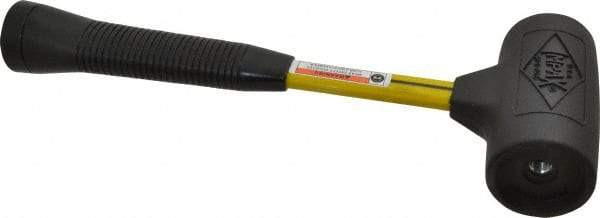 NUPLA - 32 oz Head 2" Face Diam Composite Rubber Dead Blow Hammer without Faces - Fiberglass Handle - A1 Tooling