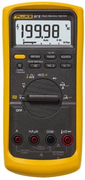 Fluke - 2 Piece, Digital Multimeter Kit - 1,000 Volt Max, 10 Max Amp - A1 Tooling