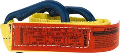 Lift-All - 3' Long x 2" Wide, 3,200 Lb Vertical Capacity, 1 Ply, Polyester Web Sling - 2,500 Lb Choker Capacity, Yellow - A1 Tooling