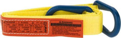 Lift-All - 6' Long x 2" Wide, 3,200 Lb Vertical Capacity, 1 Ply, Polyester Web Sling - 2,500 Lb Choker Capacity, Yellow - A1 Tooling