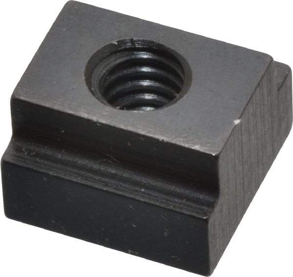 Gibraltar - 1/4-20 Tapped Through T Slot Nut - 3/8" Slot Width, 9/16 x 15/64" Base Width x Height, 9/16 x 3/8" OAL x Height - A1 Tooling