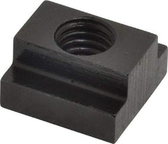 Gibraltar - 7/16-14 Tapped Through T Slot Nut - 1/2" Slot Width, 7/8 x 9/32" Base Width x Height, 7/8 x 1/2" OAL x Height - A1 Tooling