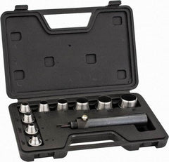 General - 10 Piece, 1/4 to 1", Hollow Punch Set - Comes in Plastic Case - A1 Tooling