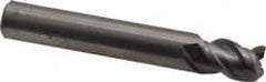 OSG - 3/8", 3 Flute, Single End, Solid Carbide, 0.03" Corner Radius End Mill - 2-1/2" OAL, 45° Helix, Right Hand Flute, 1/2" LOC, Right Hand Cut - A1 Tooling