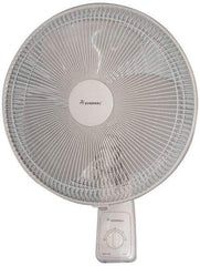 Comfort Zone - 16" Blade, 1/20 hp, 2,300 Max CFM, Single Phase Oscillating Wall Mounting Fan - 0.47 Amps, 120 Volts, 3 Speed - A1 Tooling