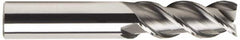 OSG - 5/8", 3 Flute, Single End, Solid Carbide, 0.09" Corner Radius End Mill - 3-1/2" OAL, 45° Helix, Right Hand Flute, 1-5/8" LOC, Right Hand Cut - A1 Tooling