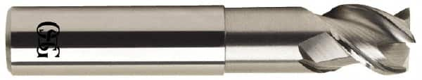 OSG - 1", 3 Flute, Single End, Solid Carbide, 0.09" Corner Radius End Mill - 5" OAL, Right Hand Flute, 1" LOC, Right Hand Cut, 2-5/8" Extended Reach - A1 Tooling