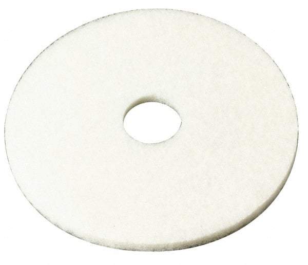 3M - Spray Buffing Pad - 18" Machine, White Pad, Polyester - A1 Tooling