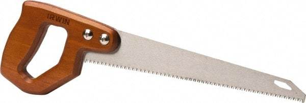 Irwin - 11-1/2" High Carbon Steel Blade Utility Saw - Hardwood Handle, Ergonomically Design D-Style, 16-3/4" OAL - A1 Tooling