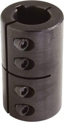 Climax Metal Products - 3/4" Inside x 1-1/2" Outside Diam, One Piece Split Clamping Collar with Keyway - 2-1/4" Long x 3/16" Keyway Width x 3/32" Keyway Depth - A1 Tooling