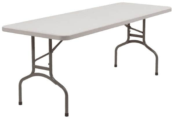 NPS - 96" Long x 30" Wide x 29-1/2" High, Lightweight Folding Table - Light Gray - A1 Tooling