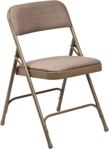 NPS - 15-3/4" Wide x 16" Deep x 29-1/2" High, Steel Folding Chair with Fabric Padded Seat - Beige - A1 Tooling