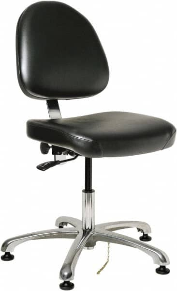 Bevco - ESD Swivel Chair - 20" Wide x 18" Deep, Vinyl Seat, Black - A1 Tooling