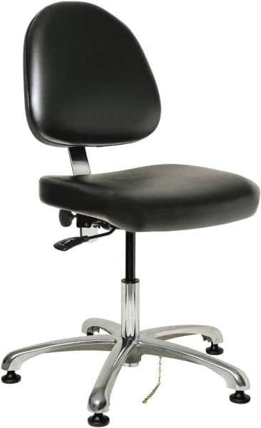 Bevco - Adjustable Chair - 20" Wide x 18" Deep, Vinyl Seat, Black - A1 Tooling