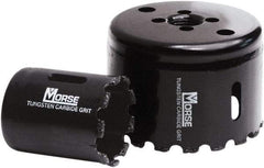 M.K. MORSE - 4-3/8" Diam, 1-15/16" Cutting Depth, Hole Saw - Carbide Grit Saw, Gulleted Edge - A1 Tooling