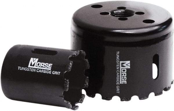 M.K. MORSE - 1-3/4" Diam, 1-15/16" Cutting Depth, Hole Saw - Carbide Grit Saw, Gulleted Edge - A1 Tooling