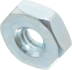 Value Collection - #6-32 UNC Steel Right Hand Hex Nut - 5/16" Across Flats, 7/64" High, Zinc-Plated Finish - A1 Tooling