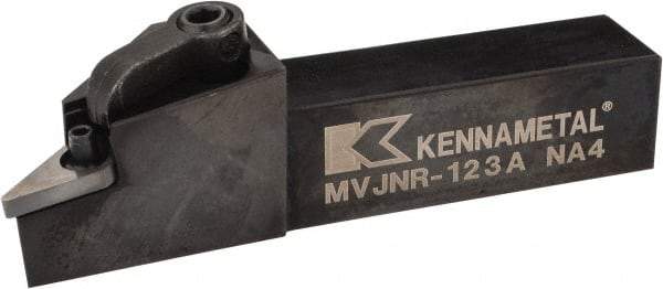 Kennametal - MVJN, Right Hand Cut, 3° Lead Angle, 3/4" Shank Height x 3/4" Shank Width, Negative Rake Indexable Turning Toolholder - 4" OAL, VN..33. Insert Compatibility, Series Kenloc - A1 Tooling