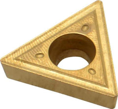 Interstate - TPGT432 Grade TCN55 Carbide Turning Insert - TiN Finish, 60° Triangle, 1/2" Inscr Circle, 3/16" Thick, 1/32" Corner Radius - A1 Tooling