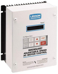 Leeson - Three Phase, 200-240 Volt, 7-1/2 hp, Frequency Drive, Inverter & Speed Control - 10.26" Wide x 8.35" Deep x 11-3/4" High, NEMA 4/12 - A1 Tooling