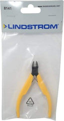 Lindstrom Tool - 4-1/4" OAL, 0.049" Capacity, Full-Flush Diagonal Cutter - 3/8" Jaw Length, Tapered Head, Plastic Ergonomic Handle - A1 Tooling